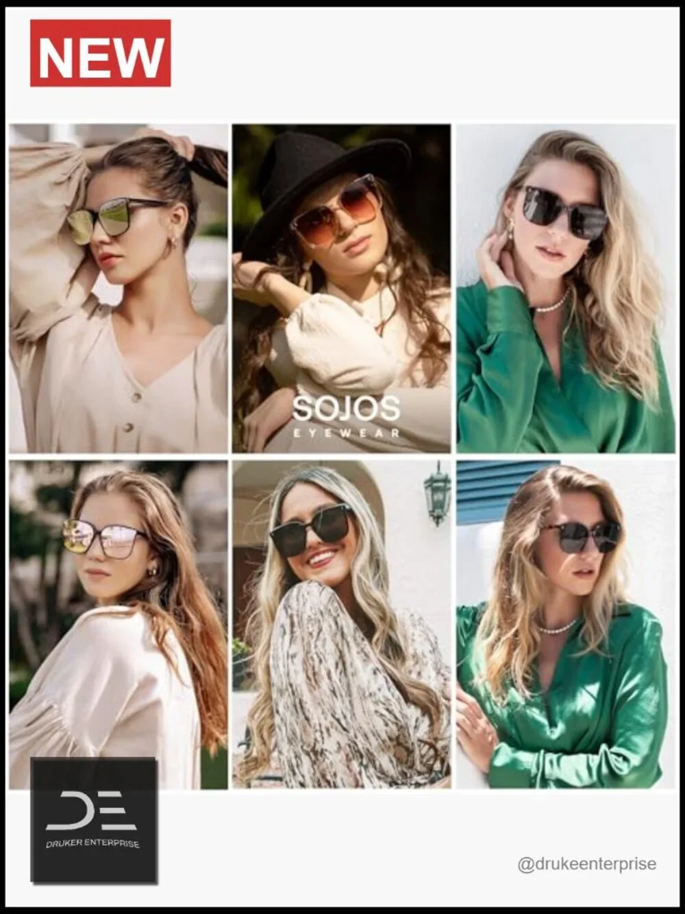 Vintage Style Square Sunglasses UV400 Protection Unisex